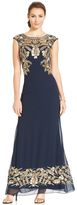 Thumbnail for your product : JS Collections Cap-Sleeve Embellished Gown