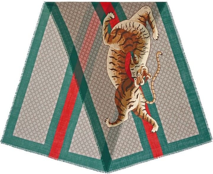 gucci tiger scarf