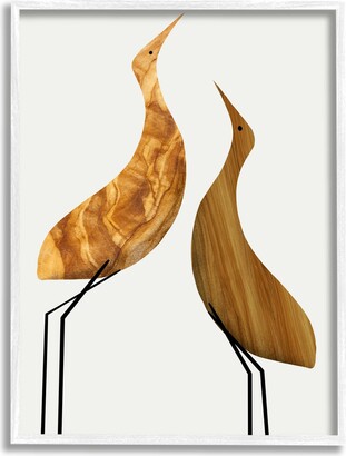 Stupell Industries Modern Rustic Tree Patterned Birds Minimal Abstract