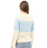 Thumbnail for your product : Crew Clothing Womens Cuff Sleeve Stripe Jumper Ivory Marl/Blue Bell