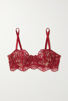 Thumbnail for your product : I.D. Sarrieri Royal Jewel Embroidered Tulle Underwired Balconette Bra - 36B