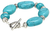 Thumbnail for your product : Lauren Ralph Lauren Blue Sky Turq 8" Large Turq Beads With Textured Rondelles With Ring And Toggle Bracelet