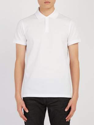 Saint Laurent Cotton Pique Polo Shirt - Mens - White