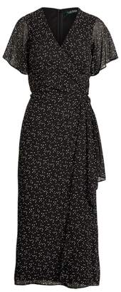 Ralph Lauren Cap-Sleeve Georgette Dress