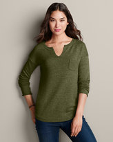 Thumbnail for your product : Eddie Bauer Notch Neck Sweatshirt Sweater - Solid