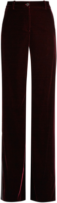 Roberto Cavalli High-rise wide-leg velvet trousers