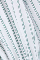 Thumbnail for your product : VVB Bow-embellished Striped Cotton-poplin Shirt