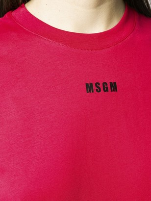 MSGM side slit T-shirt dress