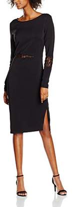 Gestuz Women's Emira Pencil|#253 Plain Long Sleeve Regular Dresses, Black, (Manufacturer Size:40)