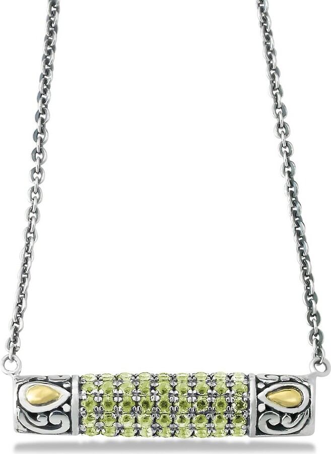 Samuel B. 18K & Silver 0.54 Ct. Tw. Peridot Necklace