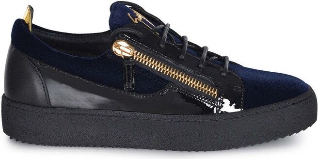 Giuseppe Zanotti Frankie Zip-Detailed Lace-Up Sneakers