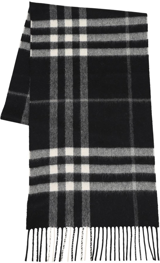 mens black burberry scarf