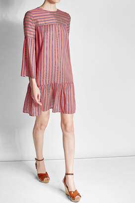 Vanessa Seward Striped Silk Dress