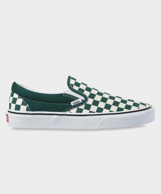 Vans Checkerboard Classic Slip-On in Green - ShopStyle
