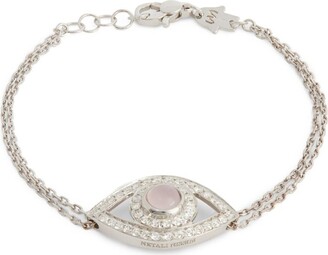Netali Nissim White Gold, Diamond And Agate Protected Bracelet