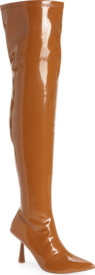 Light tan over the knee boots Clearance