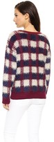 Thumbnail for your product : J.O.A. Checked Feather Yarn Cardigan