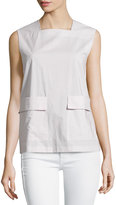 Thumbnail for your product : Stella McCartney Woven Sleeveless Square-Neck Shirt