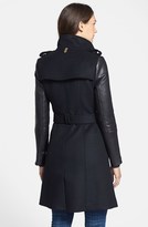 Thumbnail for your product : Mackage Leather Trim Wool Coat