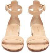 Thumbnail for your product : Gianvito Rossi Portofino 20 Block Heel Suede Sandals - Womens - Nude
