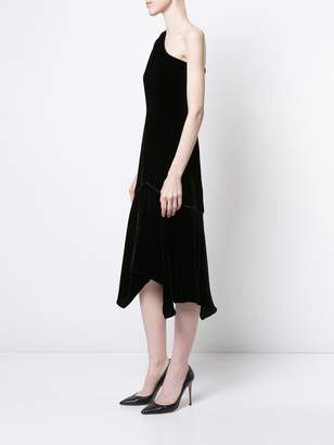 Josie Natori asymmetric one shoulder dress