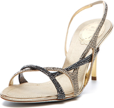 Thumbnail for your product : Rene Caovilla Crystal Caged Slingback