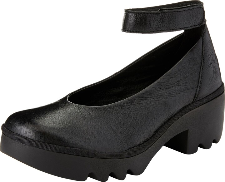 FLY London Women's Tiry497fly Suede Pump With Velcro Strap - Comfortable Leather Lined Shoes