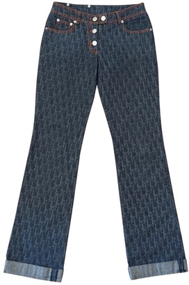 Christian Dior Blue Cotton Jeans