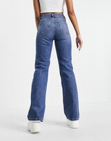 Thumbnail for your product : Topshop Two rigid flare jean in mid blue