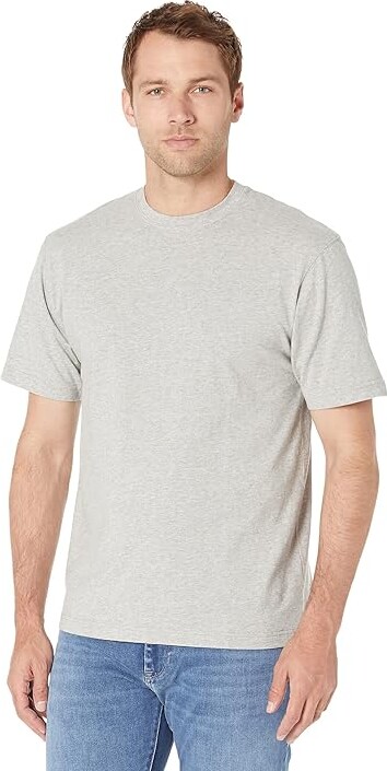 L.L. Bean Carefree Unshrinkable T-Shirt without Pocket Short Sleeve Men's Clothing Charcoal Heather : SM, Jersey/Cotton