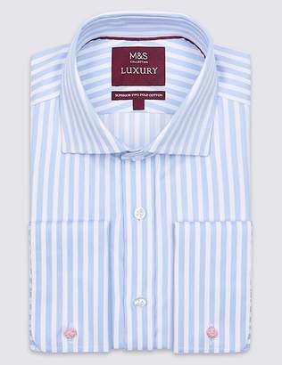 Marks and Spencer 2in Longer Pure Cotton Regular Fit Shirt