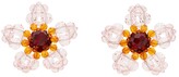Thumbnail for your product : Simone Rocha Pink Crystal Flower Stud Earring