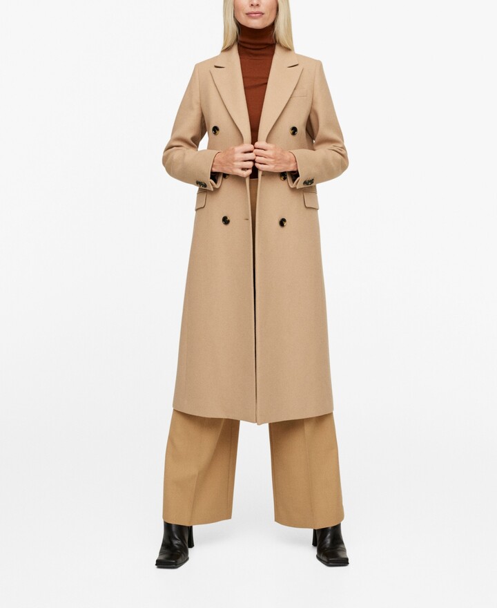 mango white wool coat