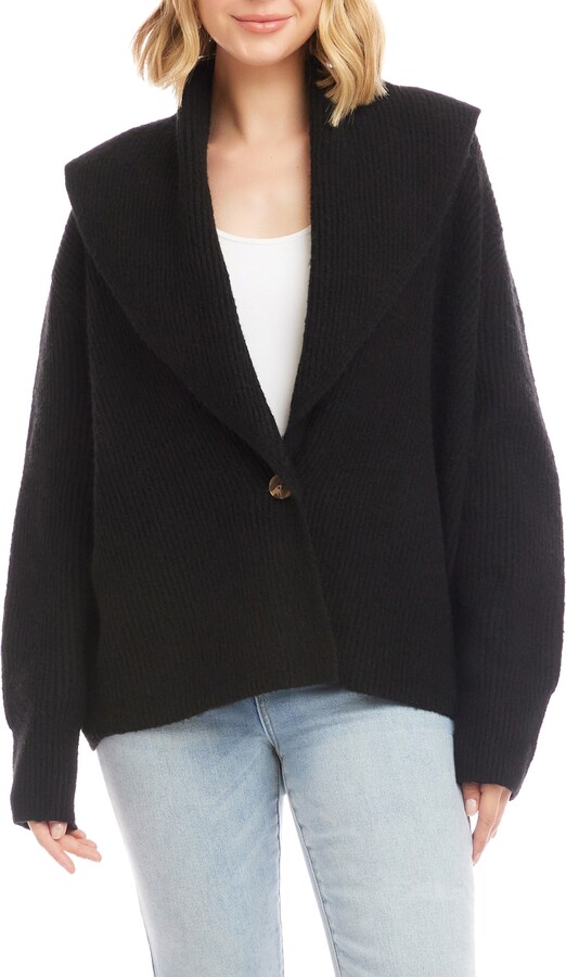 karen kane shawl collar cardigan