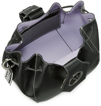 Ganni Small Leather Bucket Bag