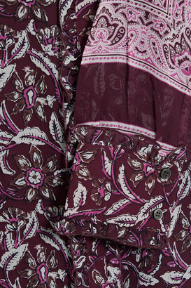 Antik Batik Ilana belted floral-print silk-georgette dress