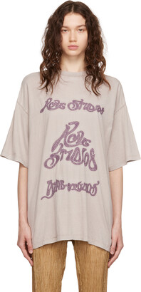 Acne Studios Taupe Embroidered T-Shirt