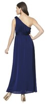 Thumbnail for your product : Women's Satin OneShoulder Rosette Maxi Bridesmaid Dress Fashion Colors - TEVOLIO