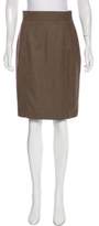 Thumbnail for your product : Akris Punto Wool Pencil Skirt Brown Wool Pencil Skirt
