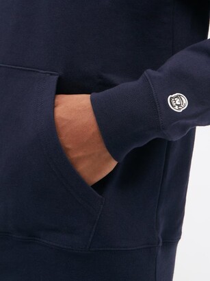Billionaire Boys Club Logo-print Cotton-jersey Hooded Sweatshirt - Navy