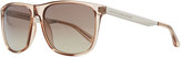 Thumbnail for your product : Marc by Marc Jacobs Clear Plastic Rectangle Sunglasses, Champagne