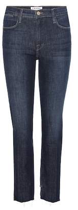 Frame Le High Straight Reverse Raw Stagger jeans
