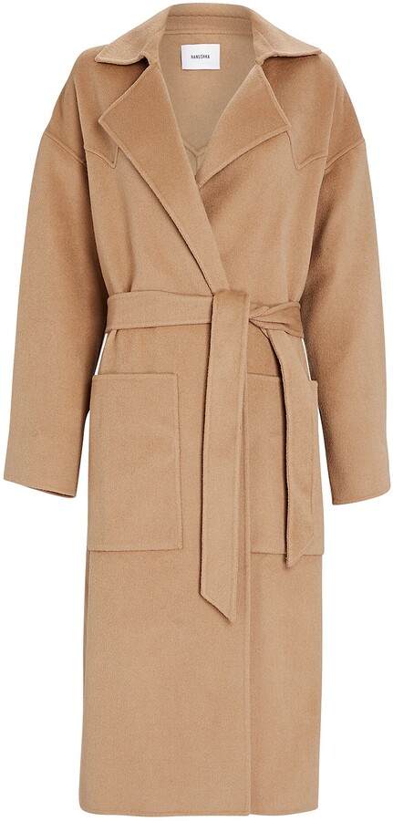 beige wrap coat