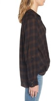 Thumbnail for your product : Blank NYC Women's Hot Cocoa Plaid Surplice Top