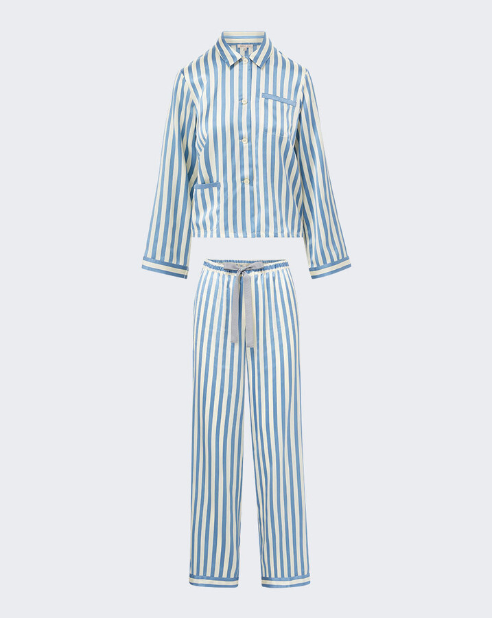 Blue And White Striped Pyjamas | ShopStyle UK