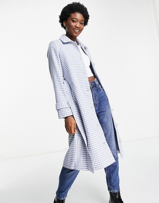 ladies dogtooth check coat