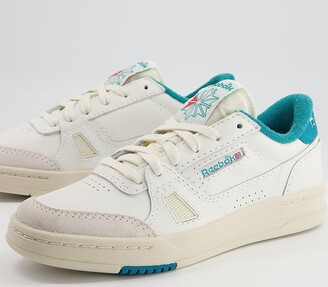 Reebok LT Court Trainers Chalk Seaport Teal Alabaster