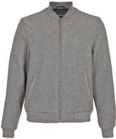 Thumbnail for your product : Topman Grey Wool Mix Bomber Jacket