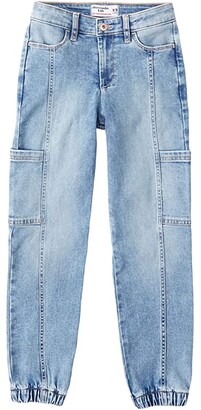 abercrombie kids Cargo High-Rise Mini Mom Jeans (Little Kids/Big Kids) -  ShopStyle
