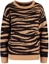 Thumbnail for your product : boohoo Zebra Jacquard Crew Neck Jumper